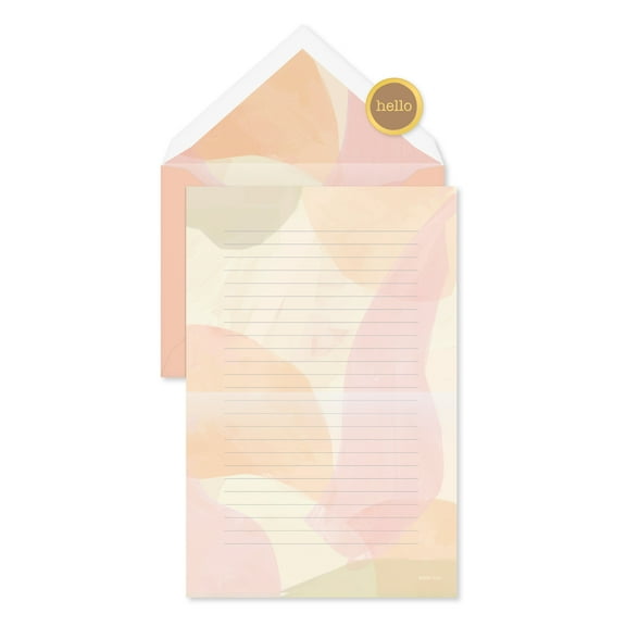 American Greetings All Occasion Stationery Set with Envelopes and Seals, Abstract Pink (12-Count)