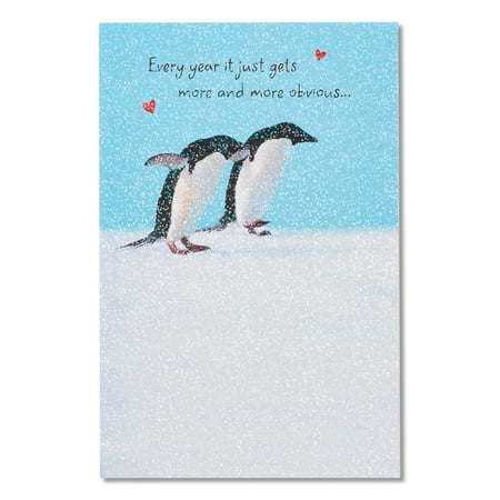 American Greetings Anniversary Card for Couple (Penguins, Made For Each Other)