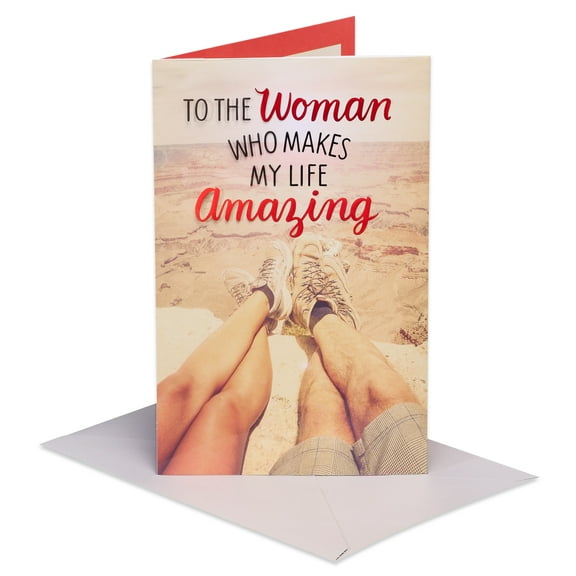 American Greetings Romantic Anniversary Card for Wife (To the Woman Who Makes My Life Amazing)