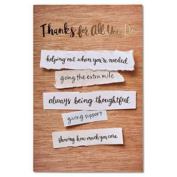 American Greetings Appreciated Thank You Card with Foil