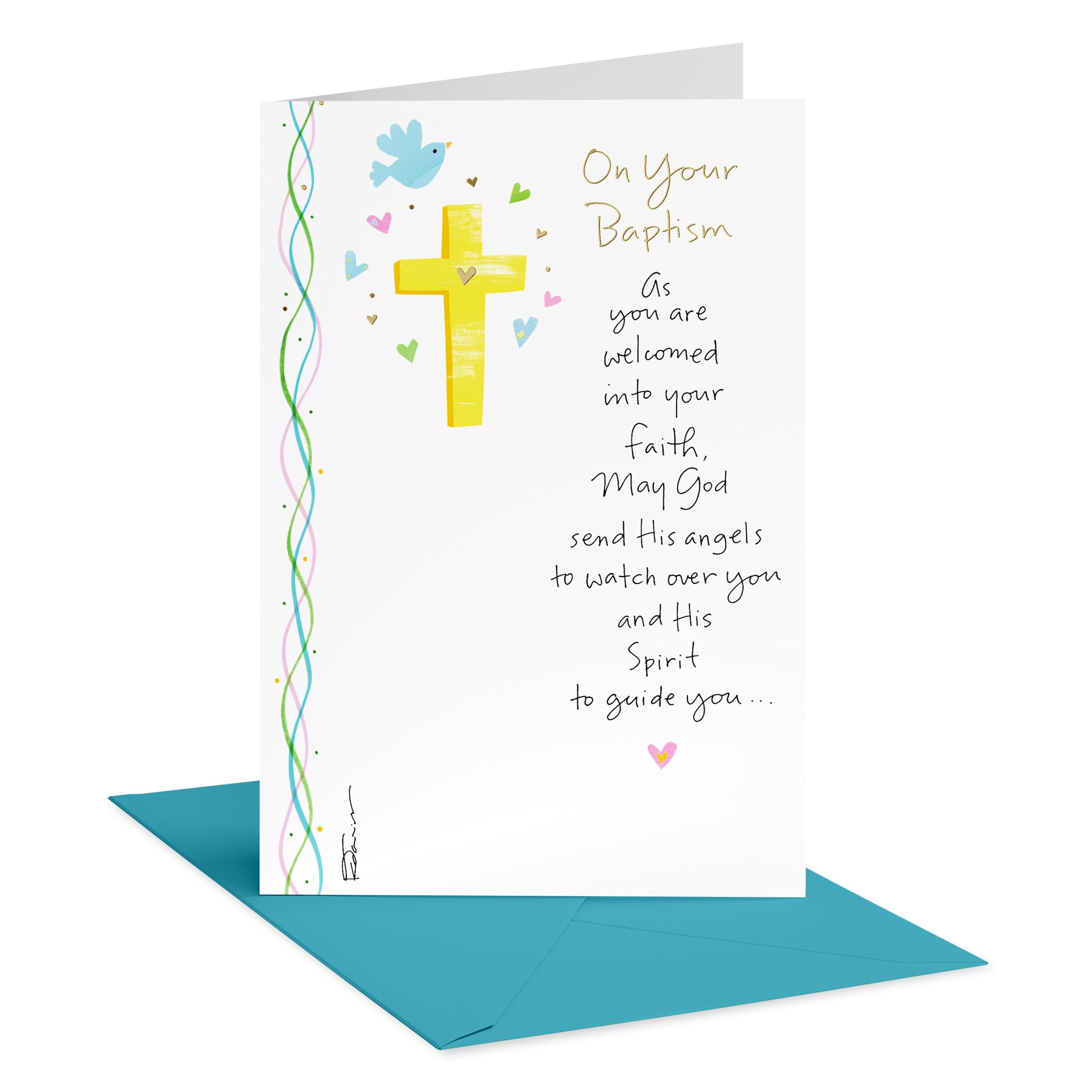 American Greetings Religious Baby Baptism Card (Guided by Faith)