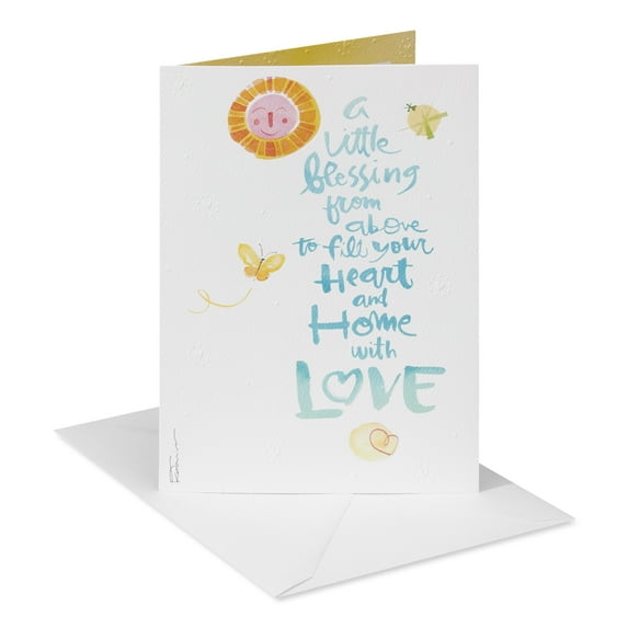 American Greetings Religious Baby Card (Sun and Butterfly)