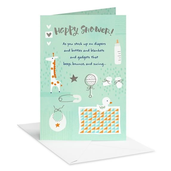 American Greetings Baby Shower Card (Baby Icons)