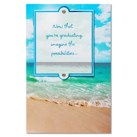 American Greetings Beach Graduation Card with Foil