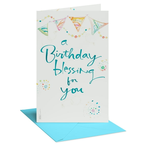 American Greetings Religious Birthday Card (Patterned Triangle Banner)