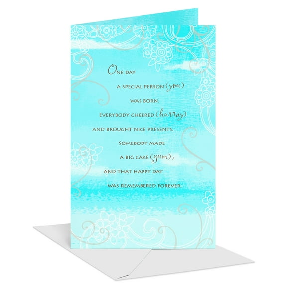 American Greetings Birthday Card (Swirls)