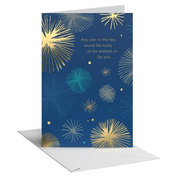 American Greetings Birthday Card for Anyone (Starbursts Design)