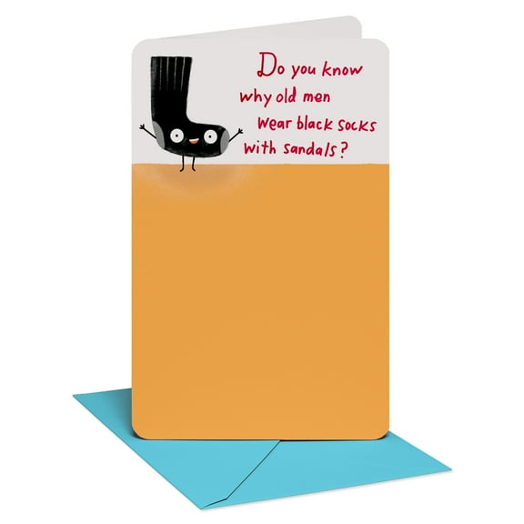 American Greetings Funny Birthday Card for Brother (Black Socks and Sandals)