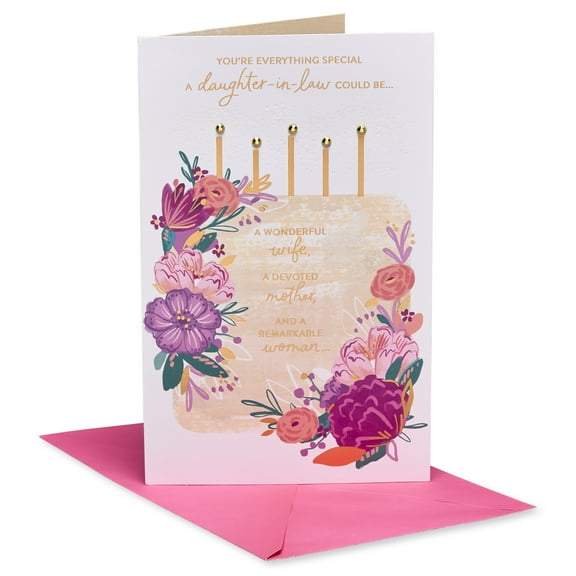 American Greetings Birthday Card for Daughter-in-Law (Floral Birthday Wishes)