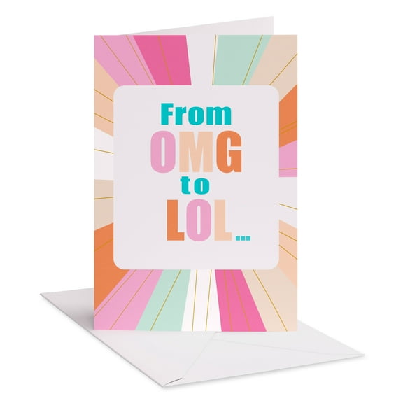 American Greetings Birthday Card for Friend (From OMG to LOL)