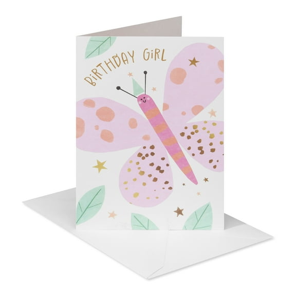 American Greetings Birthday Card for Girl (Birthday Girl Butterfly)