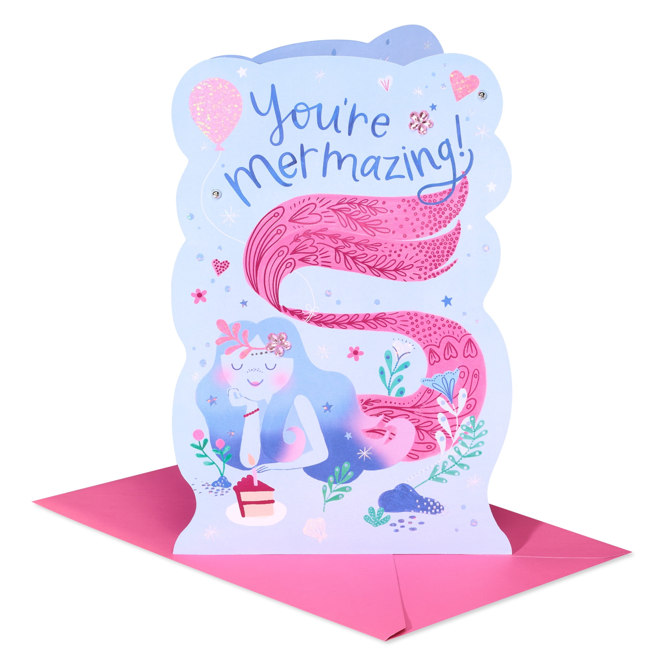 American Greetings Birthday Card for Girl (Mermaid Wishes)