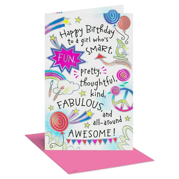 American Greetings Birthday Card for Girl (Sparkling Fun and Fabulous)