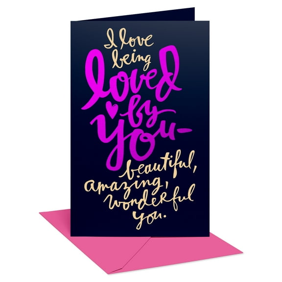 American Greetings Romantic Birthday Card for Girlfriend (Happy Lucky Grateful)