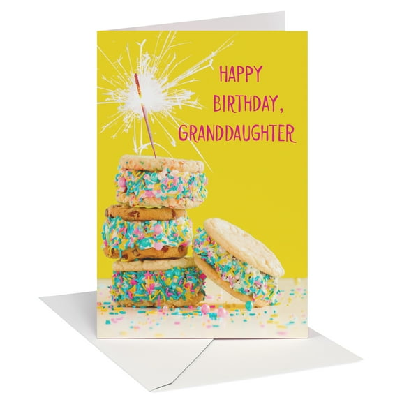 American Greetings Birthday Card for Granddaughter (Festive Sandwich Cookies)