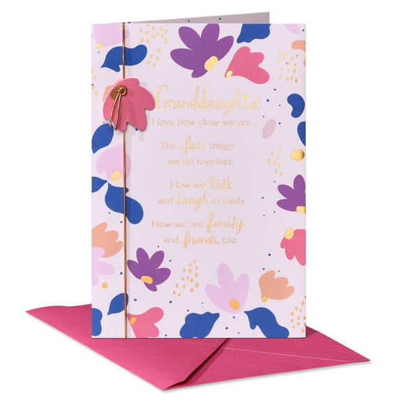 American Greetings Birthday Card for Granddaughter (Floral Love)