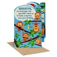 thumbnail image 1 of American Greetings Funny Birthday Card for Grandpa (Jungle Monkeys Theme), 1 of 3