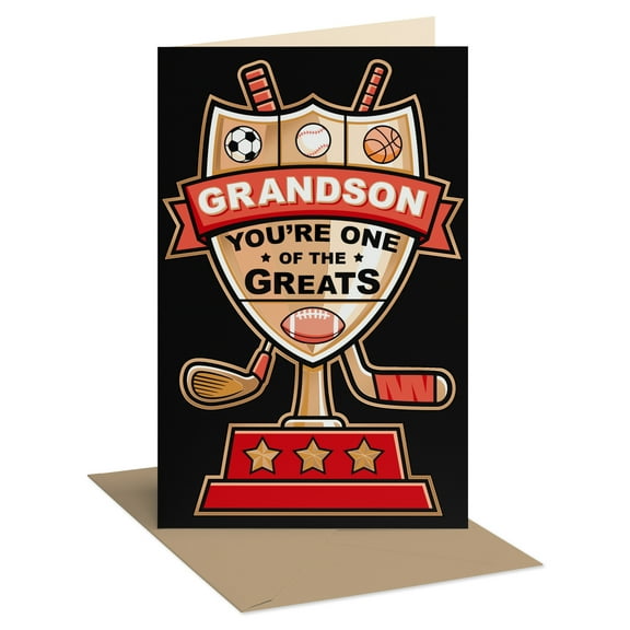 American Greetings Birthday Card for Grandson (Sporting Greats)