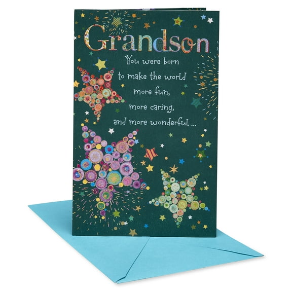 American Greetings Birthday Card for Grandson (Unique Wonders)