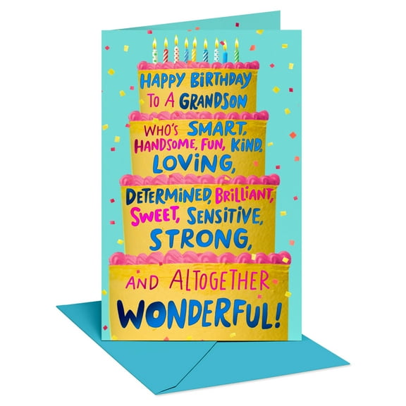 American Greetings Funny Birthday Card for Grandson (Wonderful Wishes)