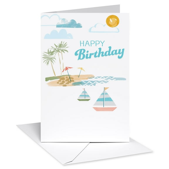American Greetings Birthday Card for Him (Beach Chair and Umbrella)