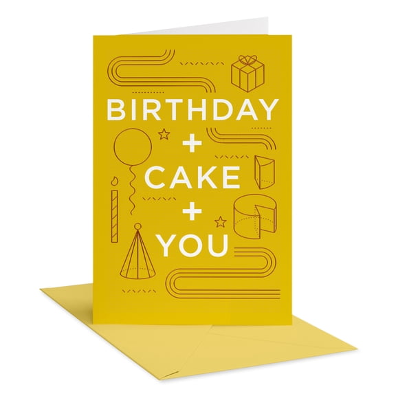 American Greetings Birthday Card for Him (Geometric Math)