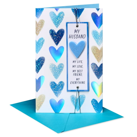 American Greetings Birthday Card for Husband (Hearts and Love)
