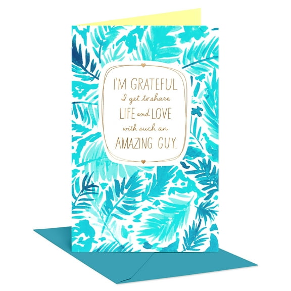 American Greetings Birthday Card for Husband (Painterly Leaves with Love)