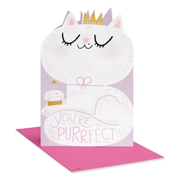 American Greetings Birthday Card for Kids (You're Purrfect)