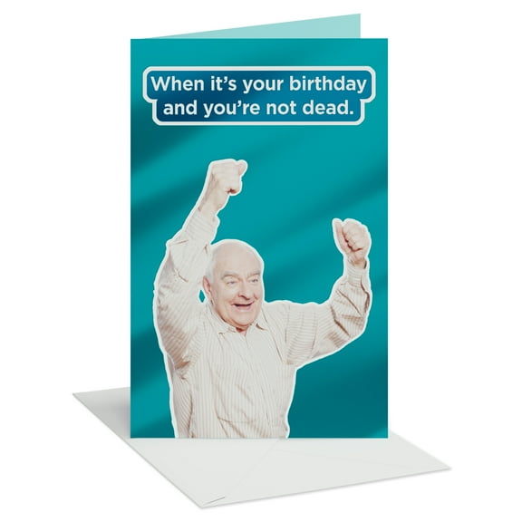 American Greetings Funny Birthday Card for Him (Cheering Old Guy)