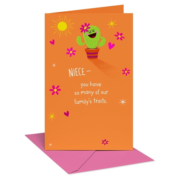 American Greetings Birthday Card for Niece (Cactus Family)