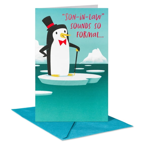 American Greetings Funny Birthday Card for Son-in-Law (Penguin Party)