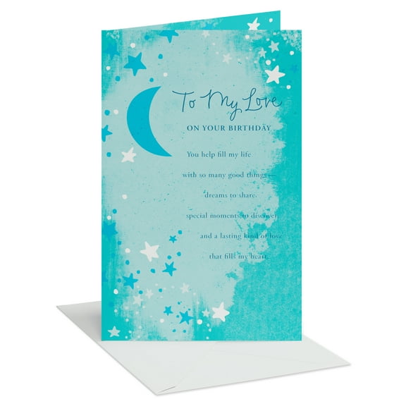 American Greetings Romantic Birthday Card for Spouse (Celestial Moon)