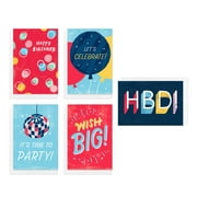 American Greetings Birthday Card Bundle with Storage Box, Birthday Wish 4-Designs, 20-Count