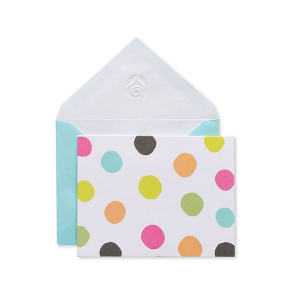 American Greetings Blank Cards and Envelopes, Multi Dot (20-Count)