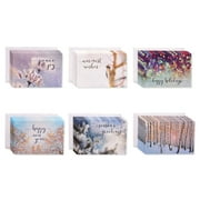 American Greetings Blank Holiday Cards with Envelopes, Winter Nature (48-Count)