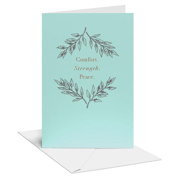 American Greetings Blank Sympathy Card (Comfort, Strength, Peace)