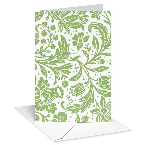 American Greetings Blank Thinking of You Card for Friend (Green Floral Design)