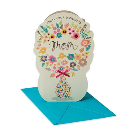 American Greetings Bouquet Mother's Day Greeting Card from Daughter with Glitter