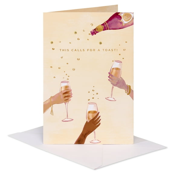 American Greetings Bridal Shower Card for Bride-to-Be (Cheers Hands)