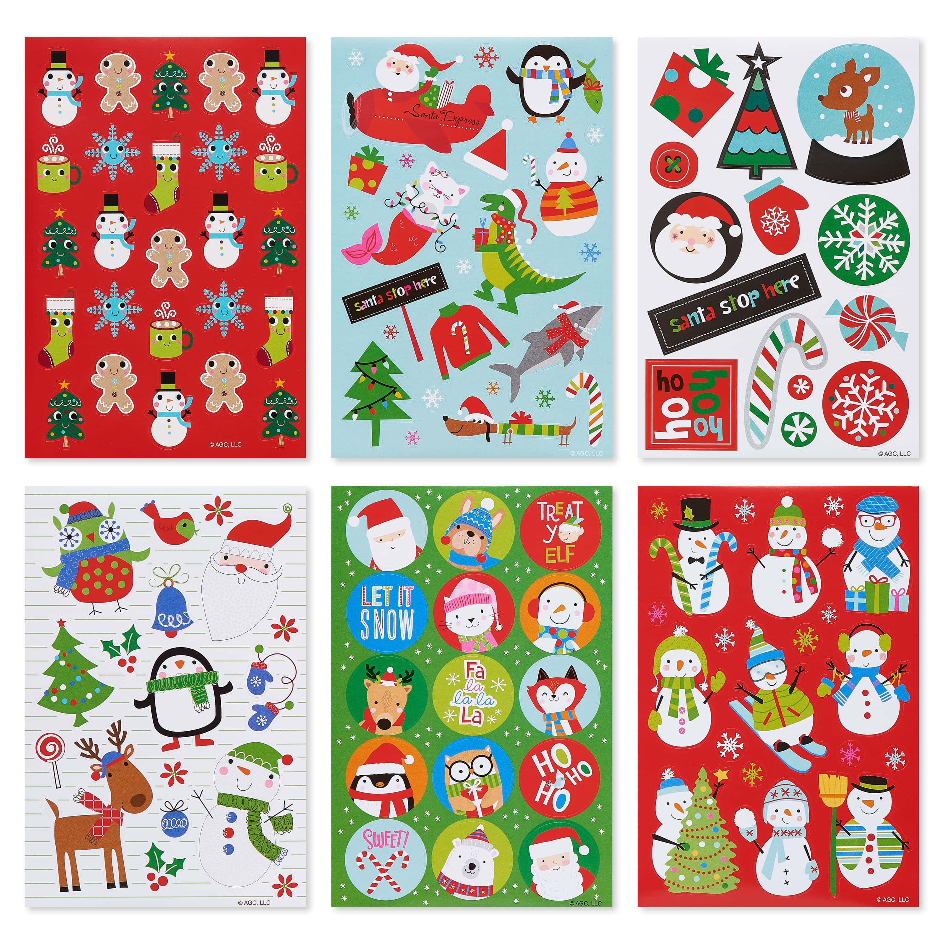 American Greetings 398-Count Bulk Christmas Stickers for Kids, Classic Holiday Characters