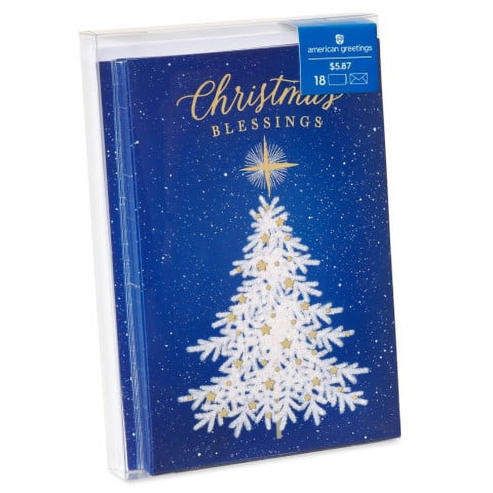 American Greetings Christmas Boxed Cards (Lights Your Way) 18-count