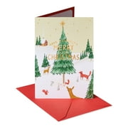 American Greetings Christmas Card (Trees with Animals)