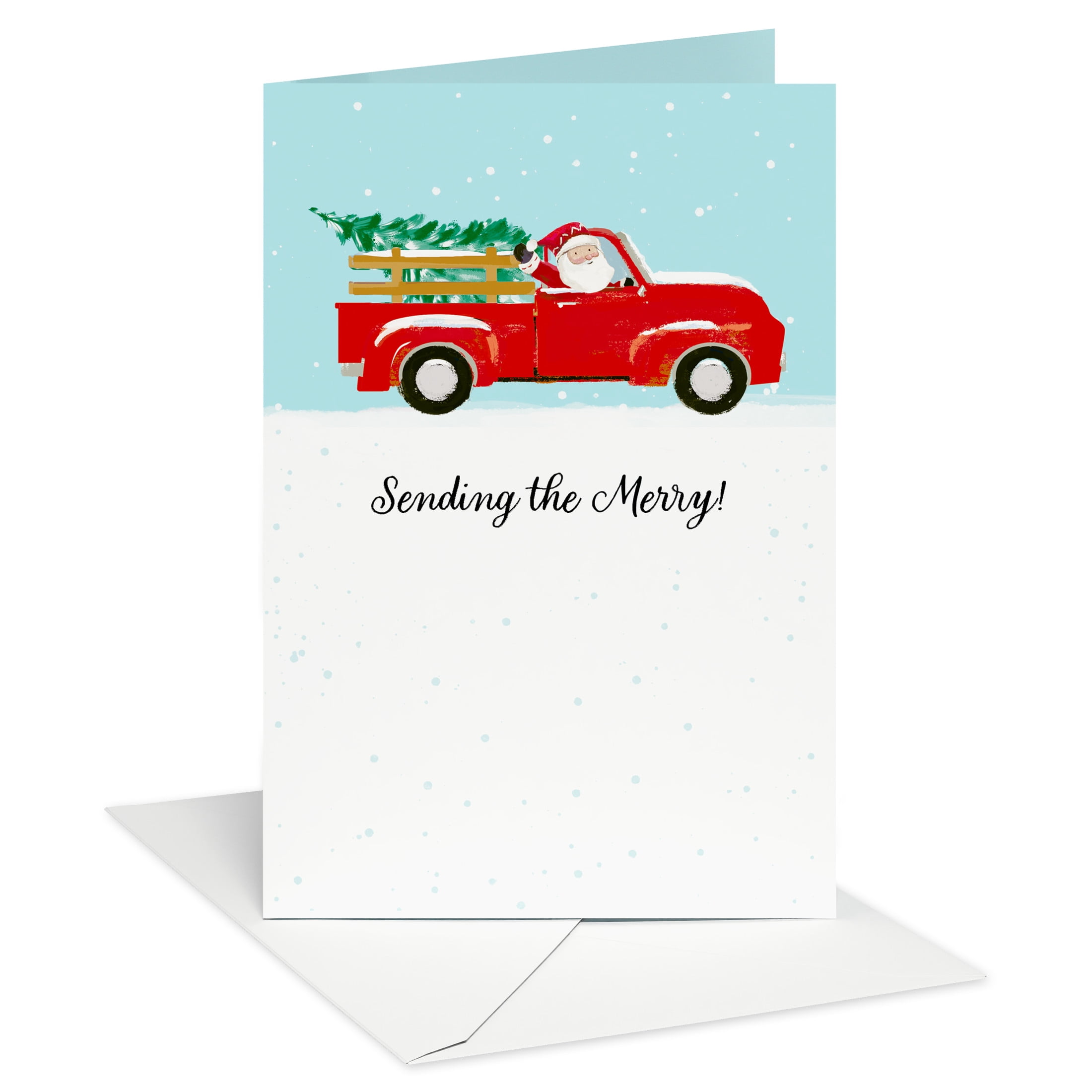 American Greetings Christmas Card for Anyone, Red Truck (Happy Thoughts)