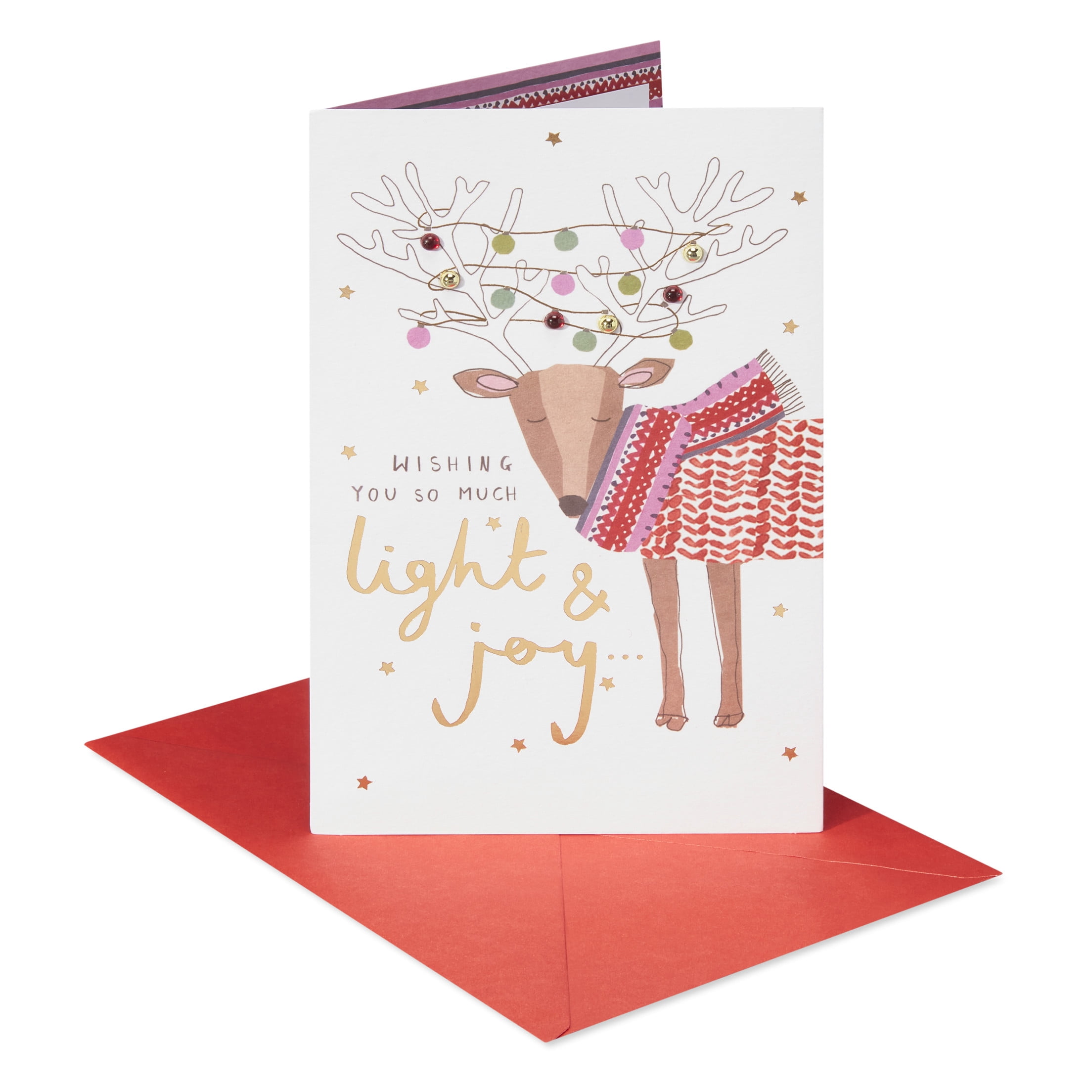 American Greetings Christmas Card for Anyone, Reindeer (Enough Shine)