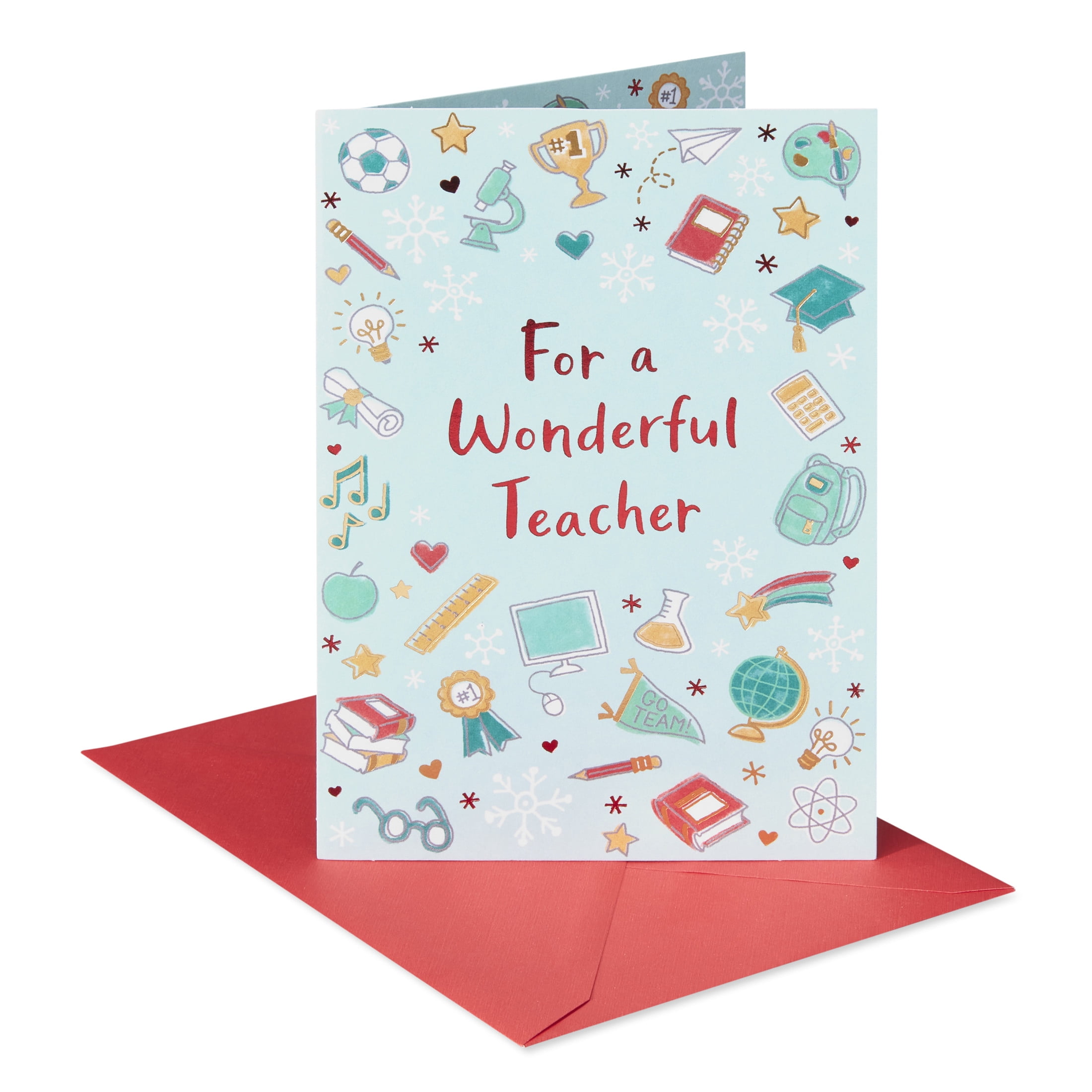 American Greetings Christmas Card for Teacher (Positive Influence)