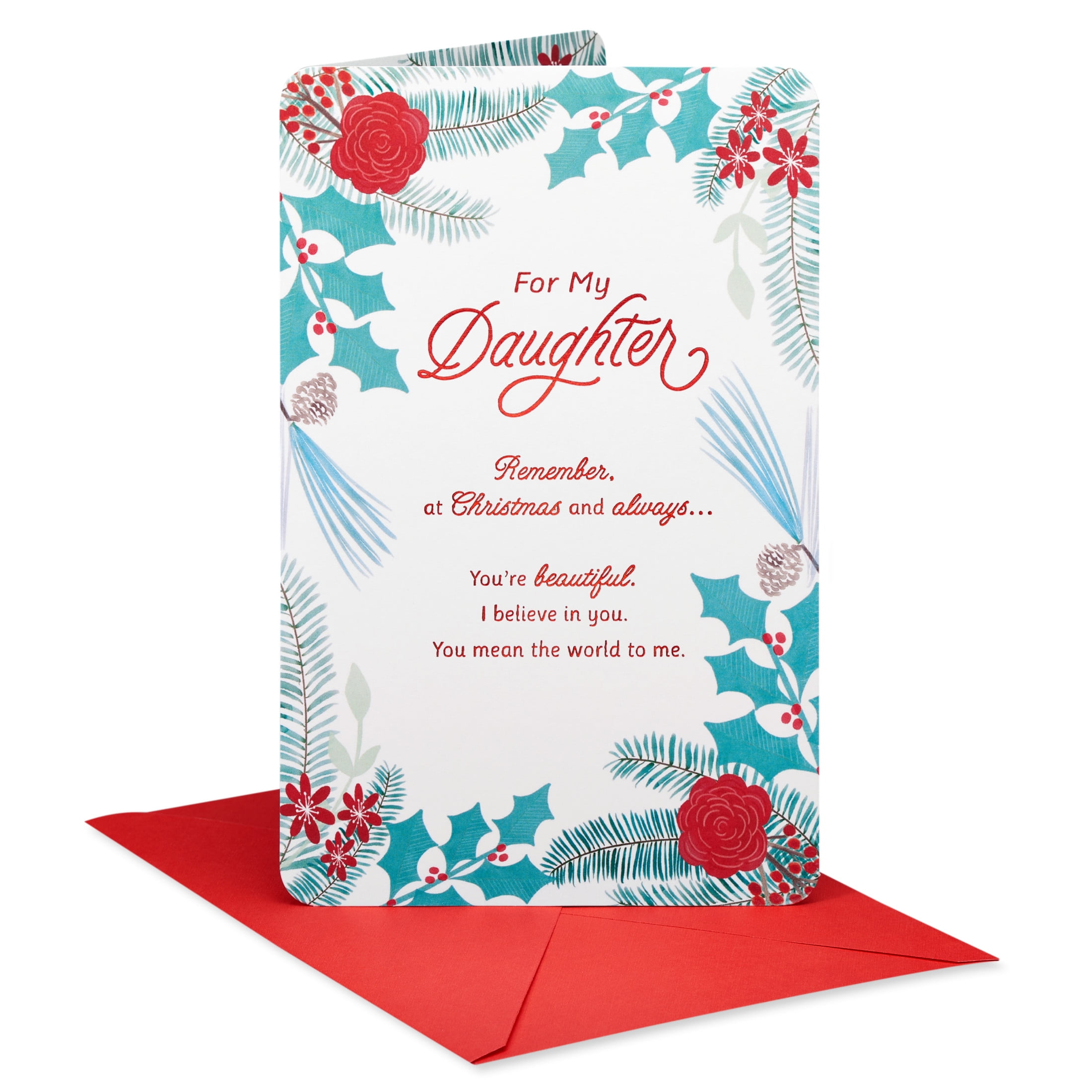 American Greetings Christmas Greeting Card for Daughter, (World to Me)