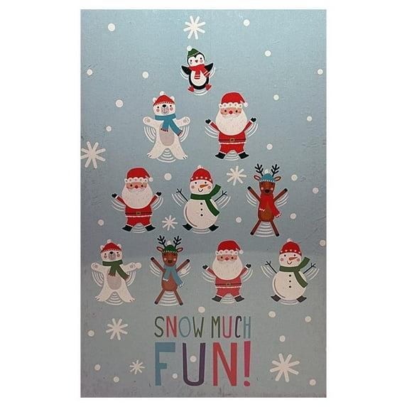 American Greetings Christmas Holiday Cards with Envelopes - 4 3/4" x 7 1/4" (Snow Man Tree - 16 Ct)