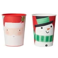 thumbnail image 1 of American Greetings Christmas Party Supplies, Santa and Snowman 16 oz. Reusable Plastic Cups (8-Count), 1 of 3