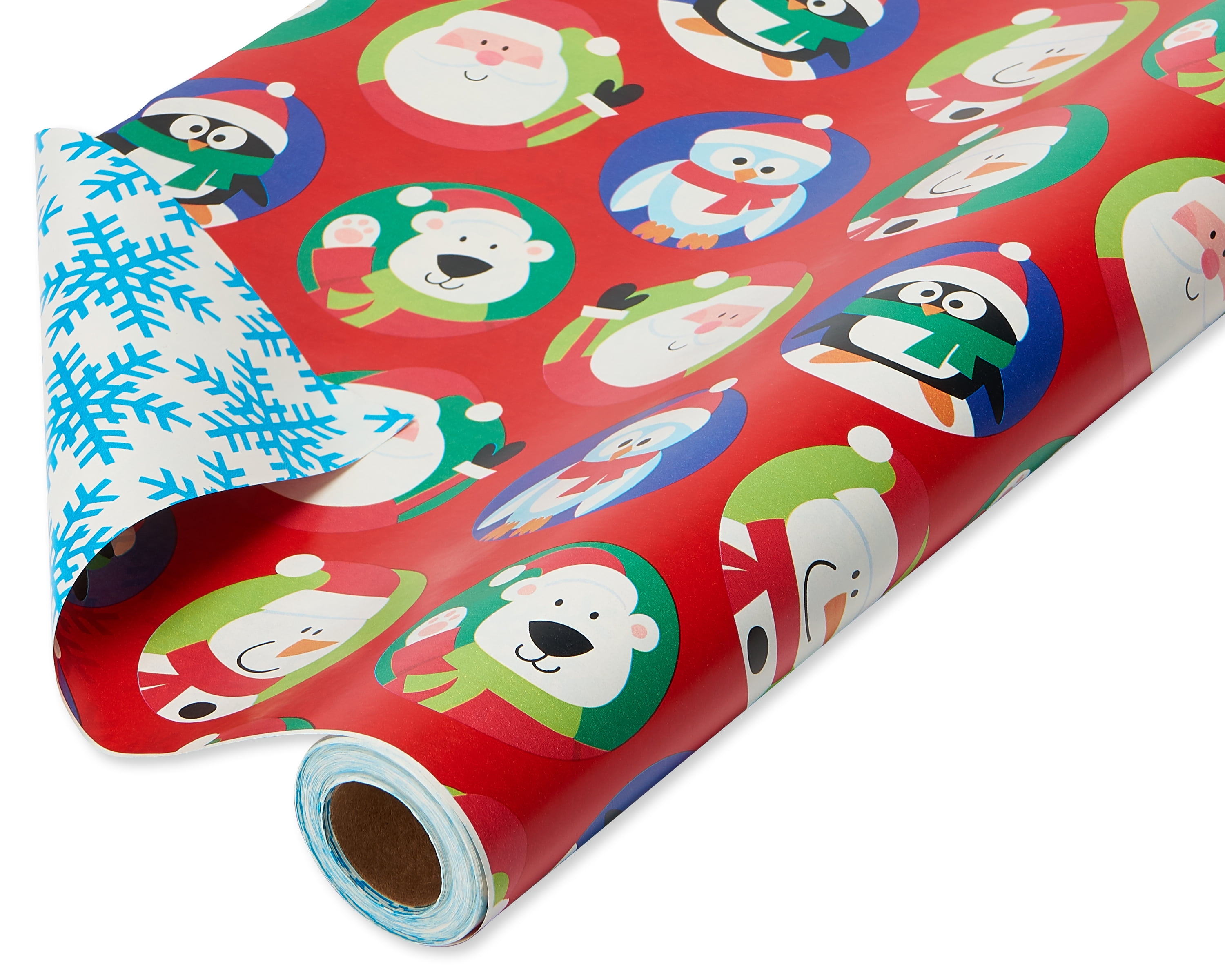 Bright Joy 3-Pack Kids Reversible Christmas Wrapping Paper
